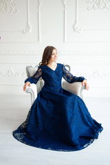 A-line V-Neck Lace Bridesmaid Dress Formal Dresses for Wedding Guest Cocktail Dress Mother of the Bride Dresses
