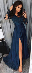 Prom Dress with Sleeves , Evening Gown, Graduation School Party Dress, Winter Formal Dress