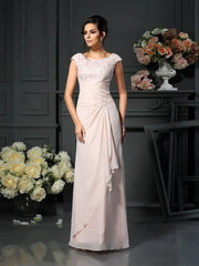 A-Line Princess Scoop Lace Sleeveless Long Chiffon Mother of the Bride DressesA-Line Princess Scoop Lace Sleeveless Long Chiffon Mother of the Bride Dresses