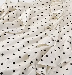 Chic Women Dress Spaghetti Straps Polka Dots Ruffle Birthday Party Outfits Seaside Dress Travel Dress HZ0319