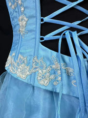 Beauty A Line Prom Dress Light Blue Spaghetti Straps Ruffle Formal Gown Evening Dress 18th Outfits HZ0319