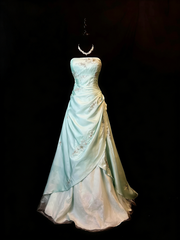 90s Retro Prom Dress Strapless Pleated Formal Gown Evening Dress 18th Birthday Outfits HZ0319