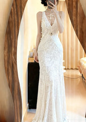 90s Elegant Prom Dress V-neck Pleated Mermaid Formal Gala Gown Evening Dress Birthday Party Dress HZ0319