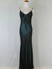 Sparkly Mermaid Sleeveless Spaghetti Straps Long Prom Dress