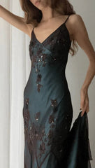 Sparkly Mermaid Sleeveless Spaghetti Straps Long Prom Dress