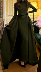Elegant Prom Dress High Collar Gala Gown Formal Evening Dress Graduation Outfits HZ0319