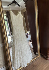 Vintage Prom Dress Spaghetti Straps Ruffle Formal Gala Gown Evening Dress Birthday Party Outfits HZ0319