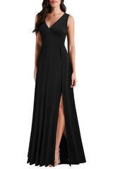 Wholesale Women's V Neck Sleeveless Split Formal Dress Cocktail Party Prom Long Dresses