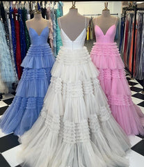 Sexy Sparkly Prom Dress Slit Skirt Deep V Neckline Wedding Dress