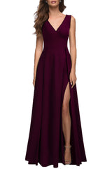 Wholesale Women's V Neck Sleeveless Split Formal Dress Cocktail Party Prom Long Dresses