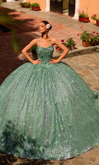 Amarra 54248 Ball Gown Quinceañera Dress with Cape