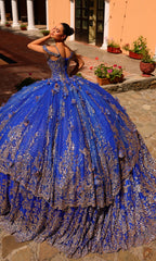 Amarra 54284 Quince Dress with Cathedral Train Cape