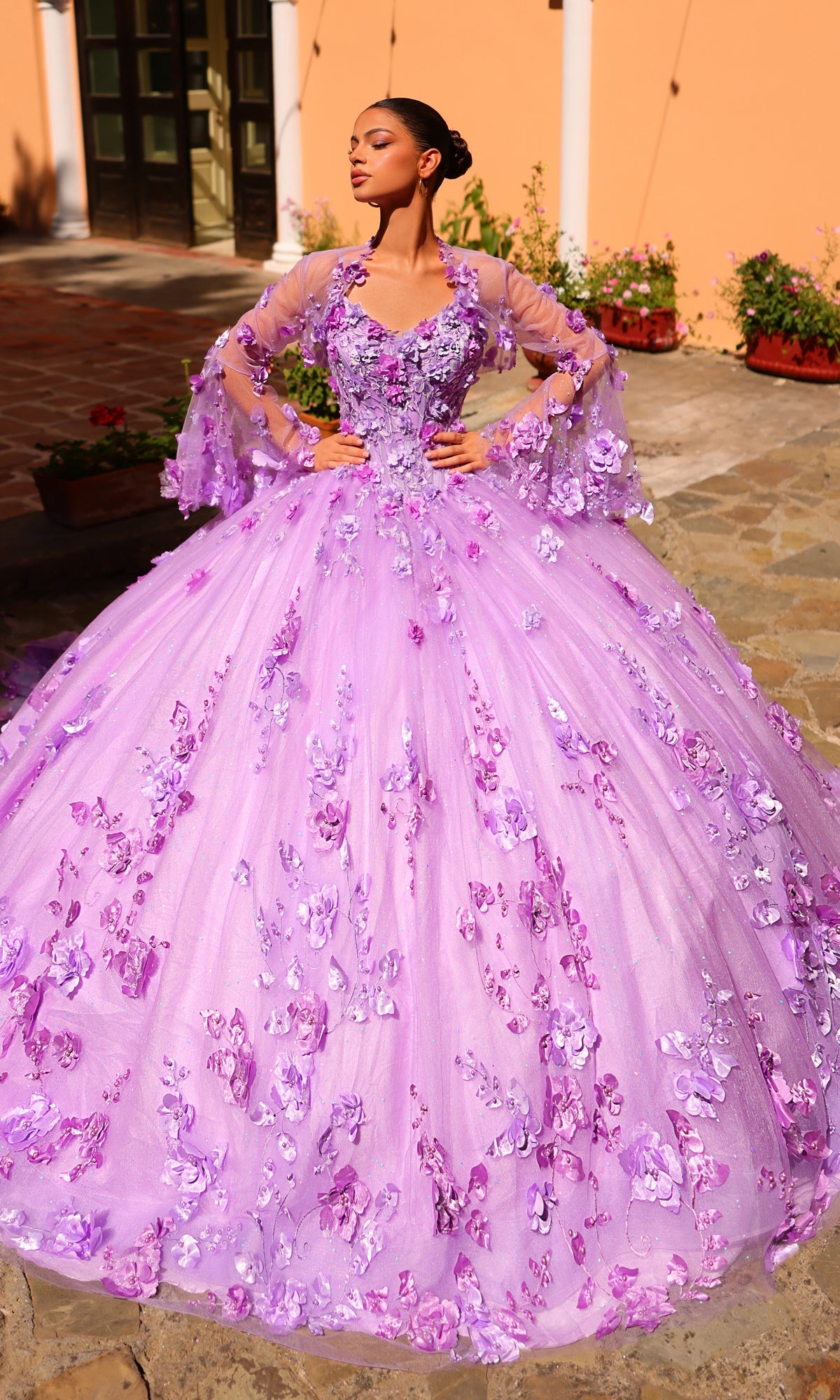 Lilac Purple Quinceañera Dress 54299 by Amarra