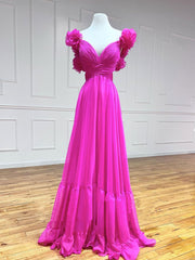 A-Line Backless Long Prom Dresses, Red Long Evening Dresses