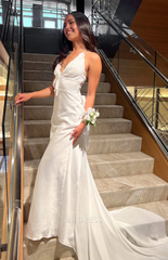 Mermaid Elegant V Neck Spaghetti Straps Long formal dresses Bridesmaid Dresses evening gown Prom Dress