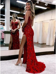 Mermaid /Trumpet Evening Gown Open Back Prom Dress Party Dresses P1606