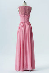 Pink Sweetheart Sleeveless Bridesmaid Dress