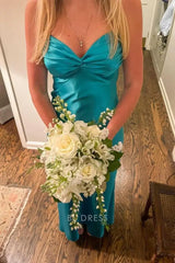 Sheath Sexy V Neck Backless Long formal dresses Bridesmaid Dresses evening gown Prom Dress
