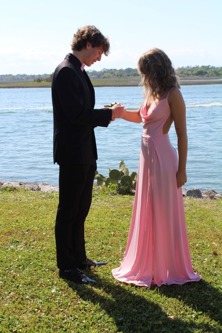 Pink A Line Long Prom Dress Bridesmaid Dress  Graduation Dress  SH1111