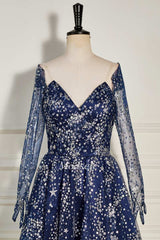 Sequin Tulle Strapless A-Line Homecoming Dress with Detachable Sleeves