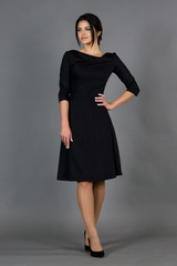 A-line simple Half Sleeve Tea Length Bridesmaid Dress Formal Dresses for Wedding Guest Cocktail Dress Mother of the Bride Dresses