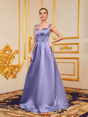 Sweetheart neck backless satin and floor length Prom Dress - LD Dress