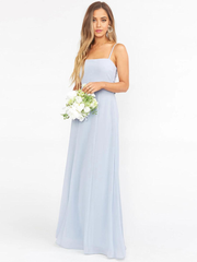 A-Line Floor-Length Lace-up formal dresses evening gown Party Dress Bridesmaid Dresses