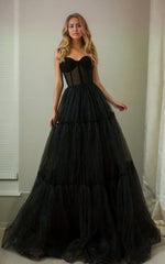 A-Line Beach Sweetheart Spaghetti Corset Back Simple Ruching Tulle Sweep Train Wedding Dress