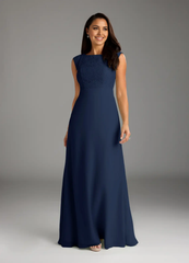 A-Line Lace Chiffon Dark Navy formal dresses evening dress Mother of the Bride Dresses