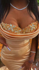 Straps Prom Dresses Beads Bodice Glitter Prom Dress Birthday Outfits P376