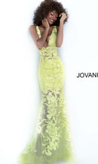 Jovani Embroidered Long Prom Dress with Sequins