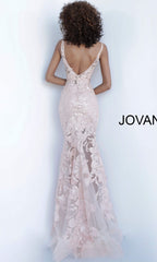 Jovani Embroidered Long Prom Dress with Sequins