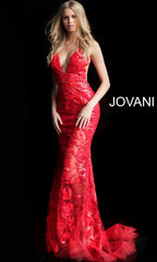 Jovani Embroidered Long Prom Dress with Sequins
