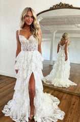 Tulle Sequin Long Prom dress with Sheer Corset Bodice and Ruffle Skirt