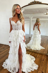 Tulle Sequin Long Prom dress with Sheer Corset Bodice and Ruffle Skirt