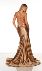 Alyce 61437 Backless Stretch-Satin Long Prom Dress