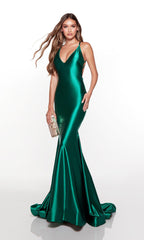 Alyce 61437 Backless Stretch-Satin Long Prom Dress
