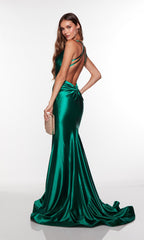 Alyce 61437 Backless Stretch-Satin Long Prom Dress