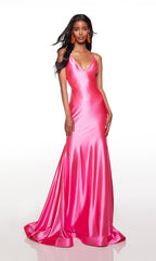 Alyce 61437 Backless Stretch-Satin Long Prom Dress