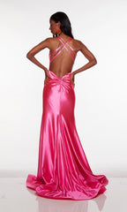 Alyce 61437 Backless Stretch-Satin Long Prom Dress