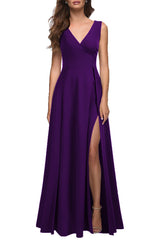 Wholesale Women's V Neck Sleeveless Split Formal Dress Cocktail Party Prom Long Dresses