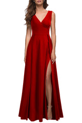 Wholesale Women's V Neck Sleeveless Split Formal Dress Cocktail Party Prom Long Dresses