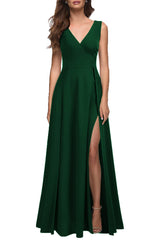 Wholesale Women's V Neck Sleeveless Split Formal Dress Cocktail Party Prom Long Dresses
