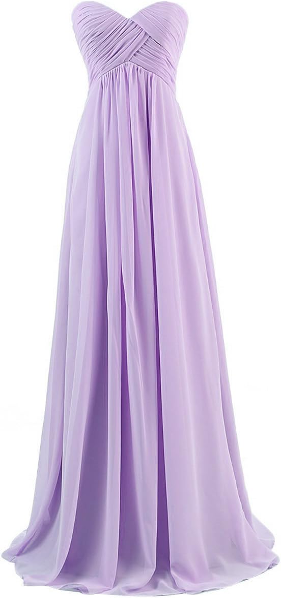 Lieverd bruidsmeisje chiffon prom jurk lange avondjurk