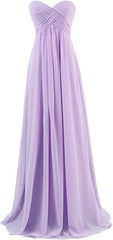 Lieverd bruidsmeisje chiffon prom jurk lange avondjurk
