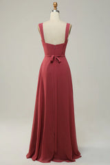 Sweetheart Sleeveless Bridesmaid Dress With Slit