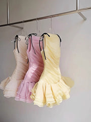 Cute Sheath Scoop Pink Mini Party Dresses Short Formal Homecoming Dresses Night Chic Elegant Short Dresses Cocktail Dress 16th Birthday Outfits Tulle Hoco Dresses DH2776