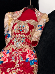 Sparkling Beaded Sequin Mermaid Design Exquisite Embroidery Gorgeous Evening Dress Prom Dresses HZ1024