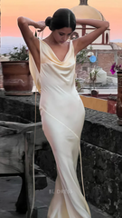 Sheath Sexy Backless Satin formal dresses Bridesmaid Dresses evening gown Prom Dress