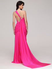 Sheath/Column One-Shoulder Asymmetrical Prom Dress